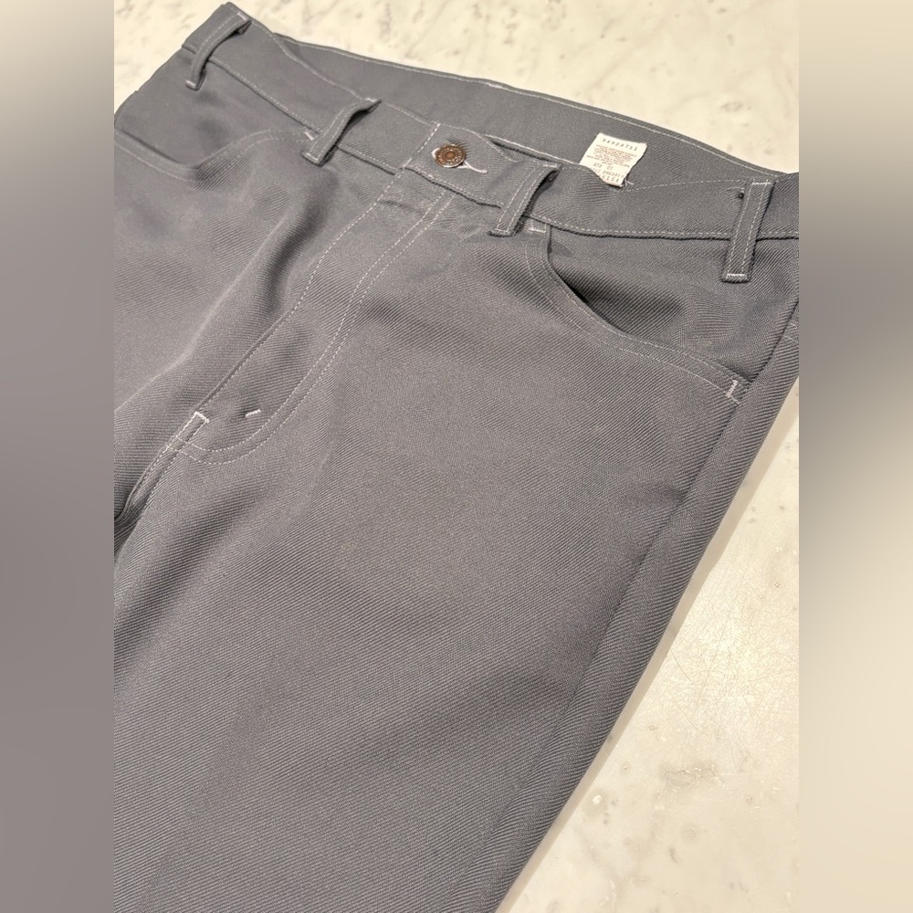 Vintage Levi’s Polyester Mens Boot Cut Slacks, Mens 38x32, Gray, Exc condition! - Picture 2 of 7